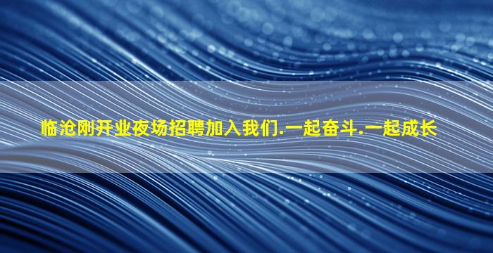 临沧刚开业夜场招聘加入我们.一起奋斗.一起成长